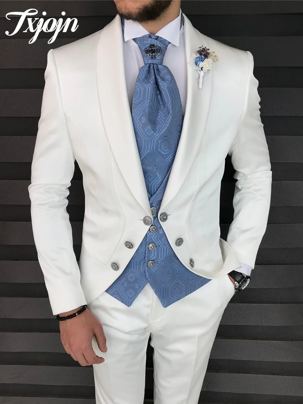 Elegant Shawl Lapel Men Suit Set 2025 2PCS Handsome White Men Tuxedos Suit Classic Office Suit Men For Groom Suit Customized
Elegant Shawl Lapel Men Suit Set 2025 2PCS Handsome White Men Tuxedos Suit Classic Office Suit Men For Groom Suit Customized