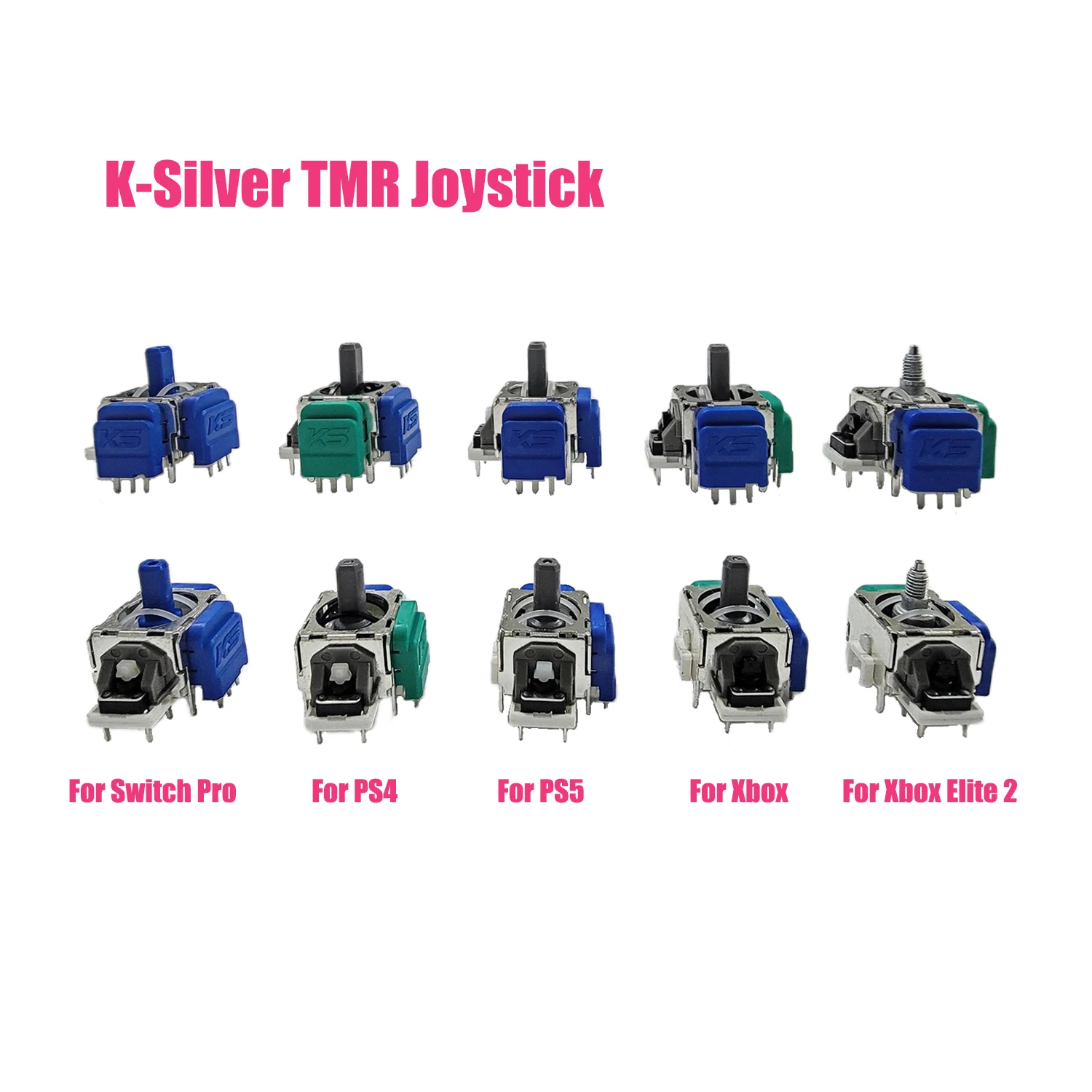 2pcs K-SILVER TMR Electromagnetic Anti-Drift Joystick for Switch Pro PS5 PS4 Xbox Series Xbox Elite 2 Gamepad Repair Replacement
2pcs K-SILVER TMR Electromagnetic Anti-Drift Joystick for Switch Pro PS5 PS4 Xbox Series Xbox Elite 2 Gamepad Repair Replacement