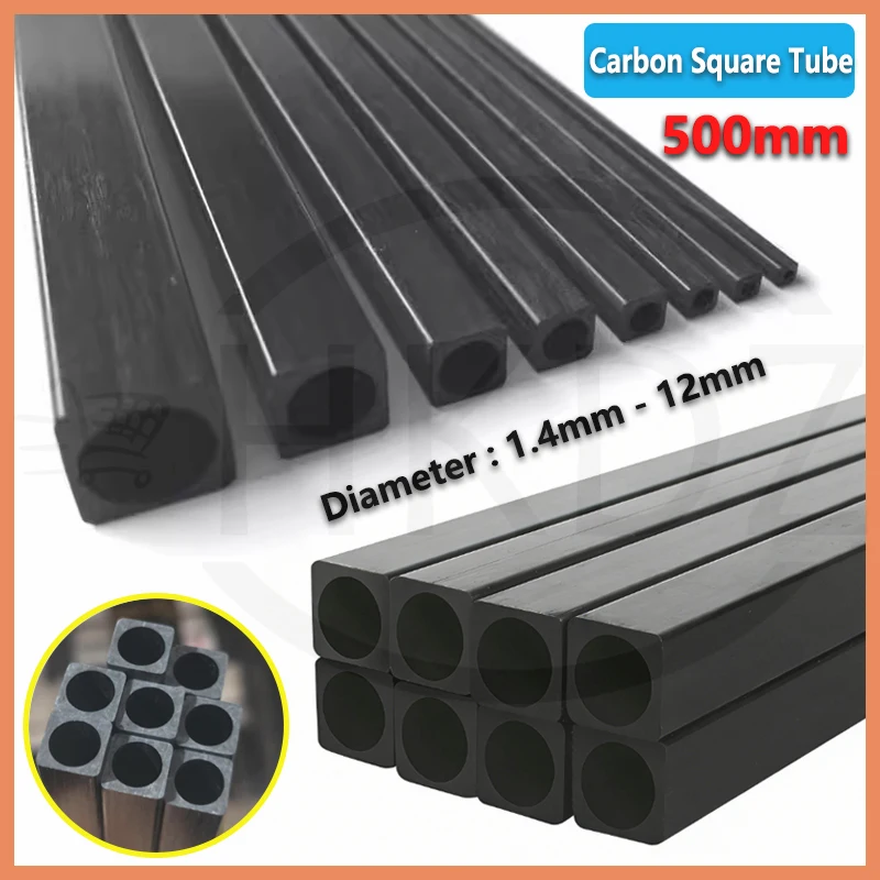 1Pcs Length 500mm Carbon Fiber Square Tube RC Model Accessories Outer Diameter 1mm 2mm 2.5mm 3mm 4mm 5mm 6mm 8mm 10mm Multi-Size
1Pcs Length 500mm Carbon Fiber Square Tube RC Model Accessories Outer Diameter 1mm 2mm 2.5mm 3mm 4mm 5mm 6mm 8mm 10mm Multi-Size