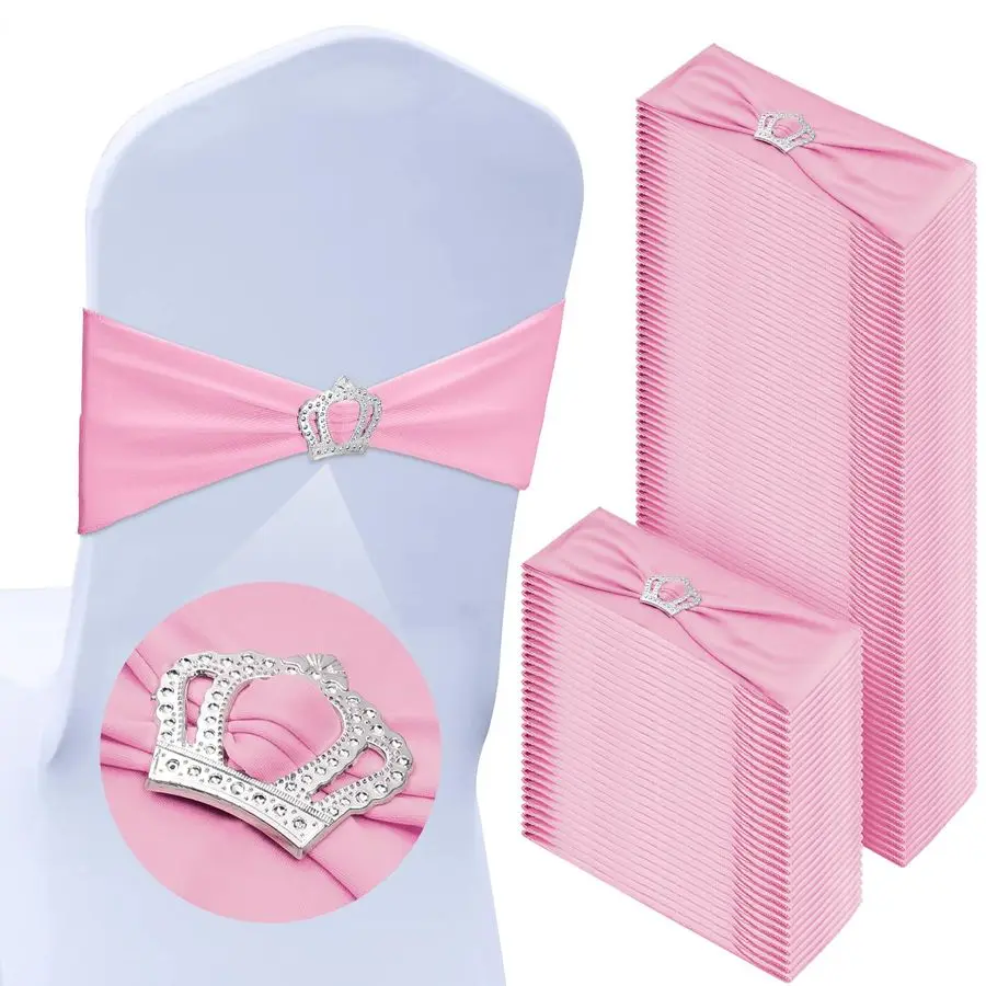 150 шт. эластичных чехлов для стульев из спандекса с пряжкой-короной, эластичные банты-завязки для стульев с регулируемой застежкой для свадеб и банкетов
150 шт. эластичных чехлов для стульев из спандекса с пряжкой-короной, эластичные банты-завязки для стульев с регулируемой застежкой для свадеб и банкетов