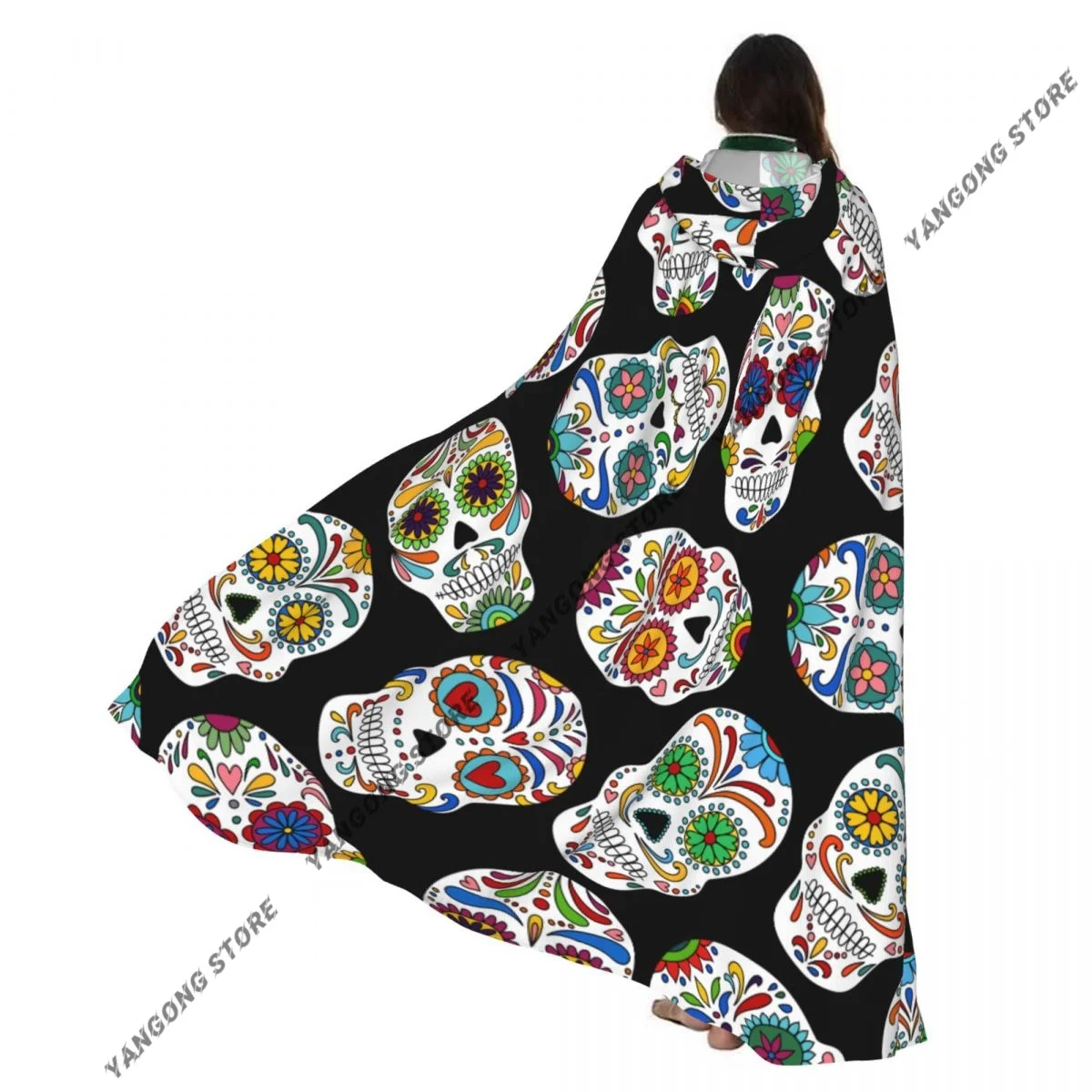 Cosplay Medieval Costumes Day Of The Dead Sugar Skull Hooded Cloak Capes Long Robes Jackets Coat Carnival
Cosplay Medieval Costumes Day Of The Dead Sugar Skull Hooded Cloak Capes Long Robes Jackets Coat Carnival