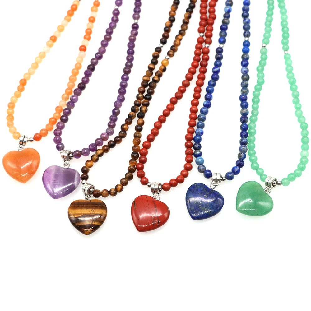 20mm Mini Love Heart Shaped Stone Pendants Necklaces Natural Crystals Reiki Healing Amethyst Fluorite Rose Quartz Gift For Women
20mm Mini Love Heart Shaped Stone Pendants Necklaces Natural Crystals Reiki Healing Amethyst Fluorite Rose Quartz Gift For Women