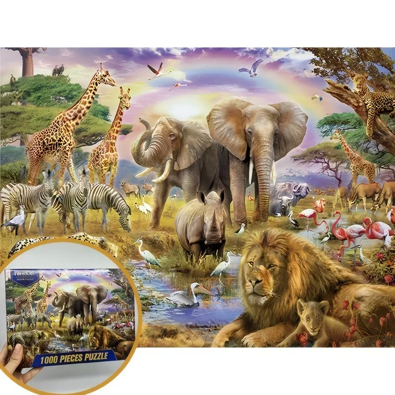 70x50cm 1000pca Cardboard Jigsaw Puzzle Wildlife Animals Theme for Adults and Family Educational Brain Teaser Family Activities
70x50cm 1000pca Cardboard Jigsaw Puzzle Wildlife Animals Theme for Adults and Family Educational Brain Teaser Family Activities