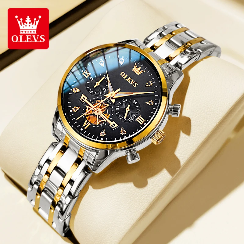 OLEVS 2897 Brand Diamond Dial Wristwatch Flywheel Big Needle Original Quartz Movement Watch HD Luminous Waterproof Women Watch
OLEVS 2897 Brand Diamond Dial Wristwatch Flywheel Big Needle Original Quartz Movement Watch HD Luminous Waterproof Women Watch