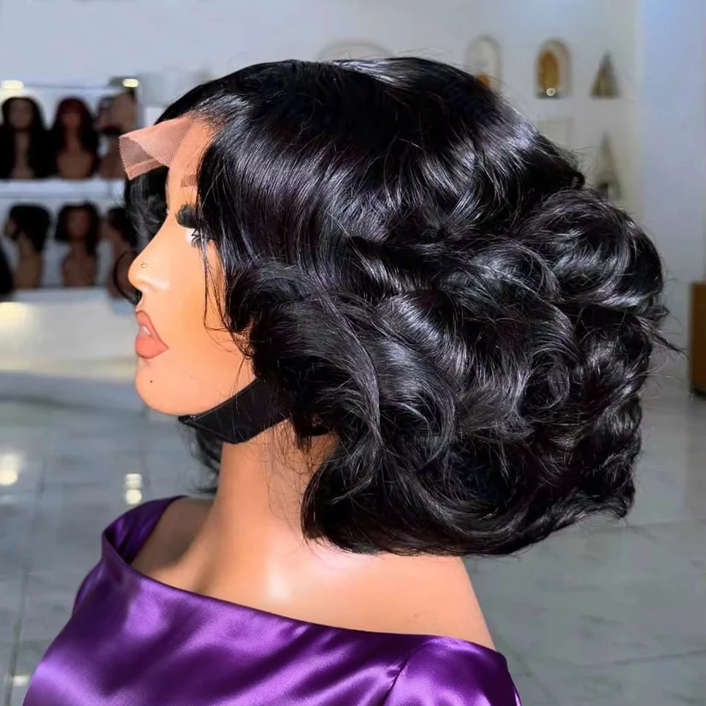 250% Body Wave HD Lace Frontal Wig Short Bob Wig Human Hair Glueless Human Hair Wavy 13x6 Transparent Lace Front Wigs For Women
250% Body Wave HD Lace Frontal Wig Short Bob Wig Human Hair Glueless Human Hair Wavy 13x6 Transparent Lace Front Wigs For Women