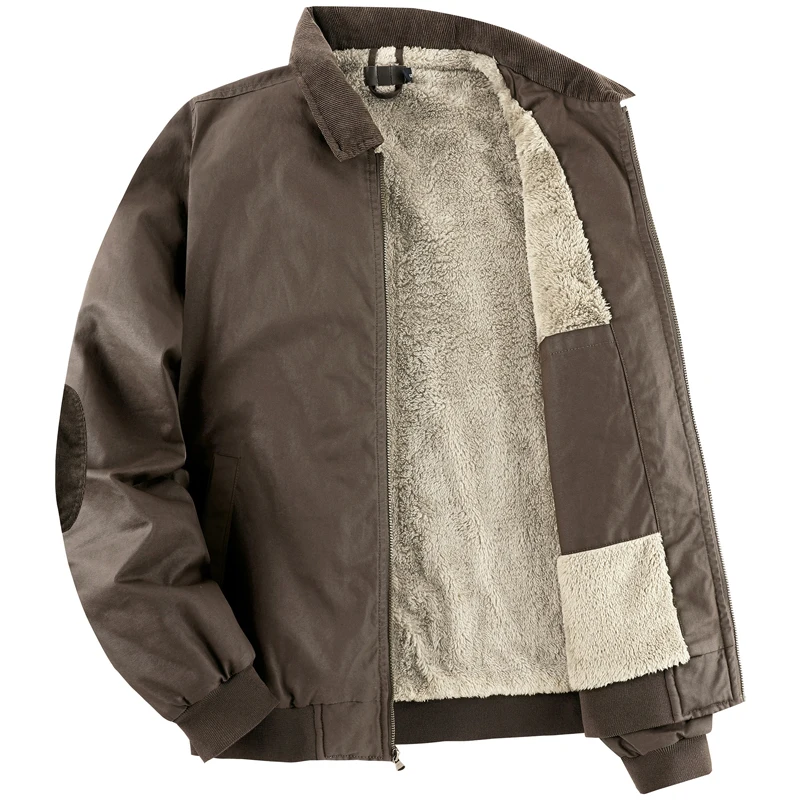 Winter Men's Cotton Warm Jackets Outdoor Men Fleece Lined Windbreaker Coats Fashion Men Lapel Thick Waterproof Jackets Clothing
Winter Men's Cotton Warm Jackets Outdoor Men Fleece Lined Windbreaker Coats Fashion Men Lapel Thick Waterproof Jackets Clothing