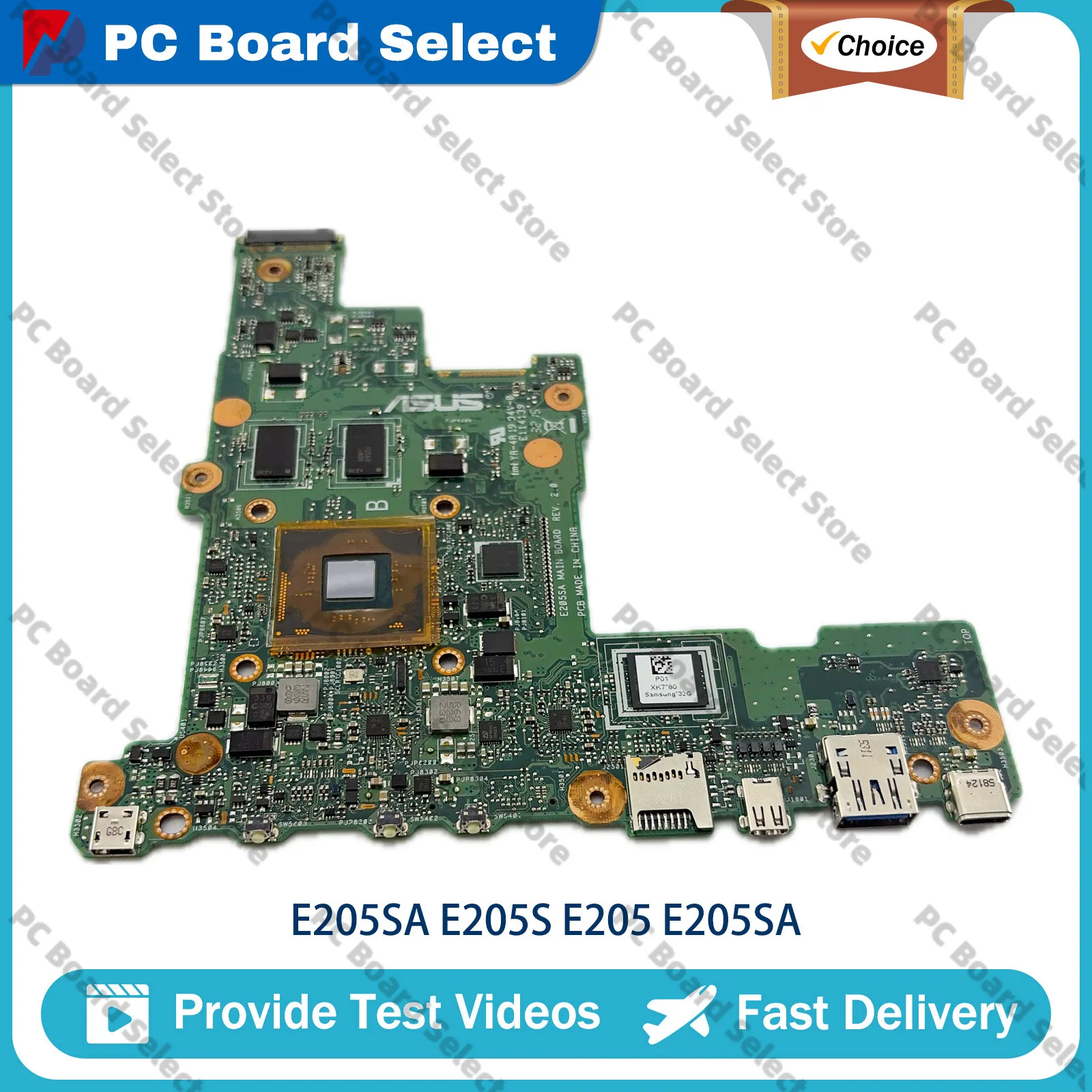 E205SA Laptop Motherboard For ASUS EeeBook E205S TP200SA E205SA E205S L205SA Notebook Mainboard With Celeron CPU 104% tests OK
E205SA Laptop Motherboard For ASUS EeeBook E205S TP200SA E205SA E205S L205SA Notebook Mainboard With Celeron CPU 104% tests OK