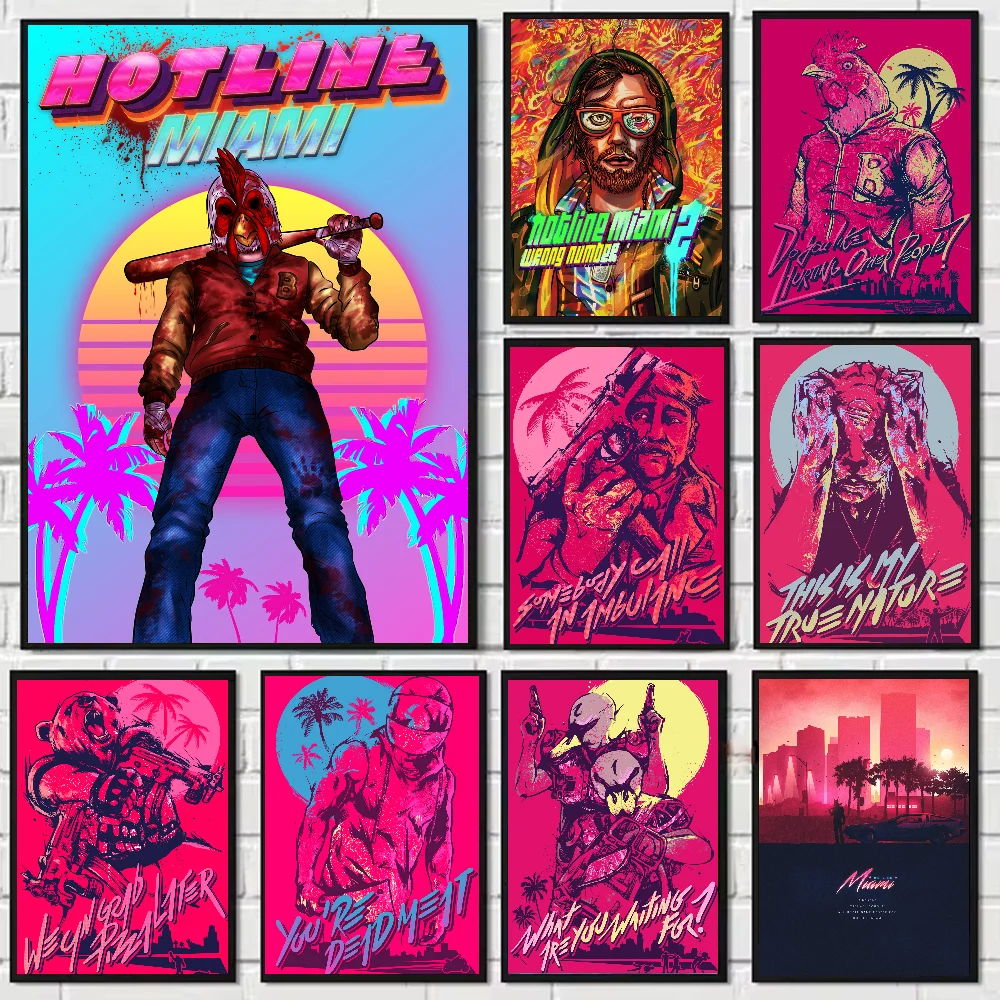 Hotline Miami Action Game Poster HD art sticky wall waterproof home living room bedroom bar aesthetic decoration
Hotline Miami Action Game Poster HD art sticky wall waterproof home living room bedroom bar aesthetic decoration