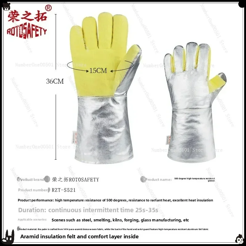 500 degree heat insulation gloves high temperature gloves anti-high temperature heat-proof flame retardant fire-proof scalding
500 degree heat insulation gloves high temperature gloves anti-high temperature heat-proof flame retardant fire-proof scalding