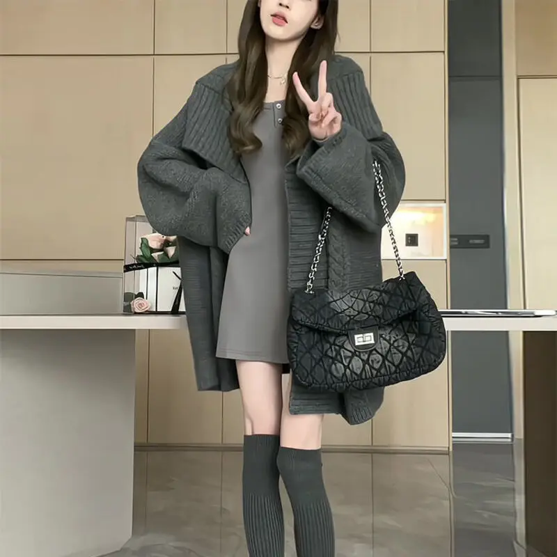 Sweaters Jumpers Cardigans Womens Illusion Chenille Fur Collar Drop-Shoulder Winter Snow Gothic Dark Thick Warm Cozy Thermal Ins
Sweaters Jumpers Cardigans Womens Illusion Chenille Fur Collar Drop-Shoulder Winter Snow Gothic Dark Thick Warm Cozy Thermal Ins