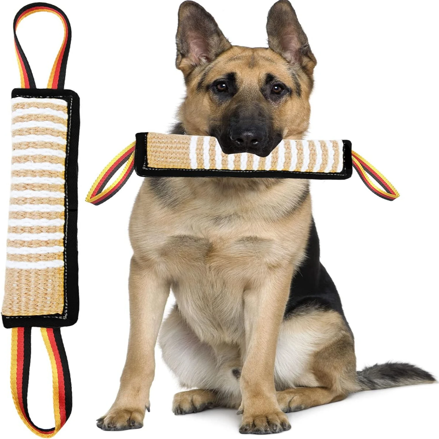 Interactive and durable training toy for dogs, perfect for small, medium, and large breeds. Made from sturdy jute material with
Interactive and durable training toy for dogs, perfect for small, medium, and large breeds. Made from sturdy jute material with