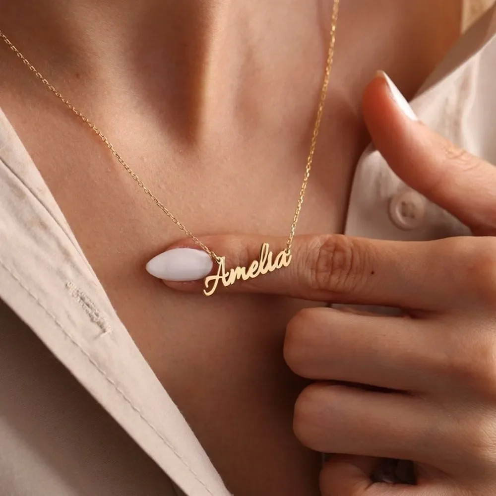 LOVE&NAME частное ожерелье из нержавеющей стали с именем для женщин, индивидуальное золотое ожерелье с подвеской в виде буквы, модные подарки
LOVE&NAME частное ожерелье из нержавеющей стали с именем для женщин, индивидуальное золотое ожерелье с подвеской в виде буквы, модные подарки