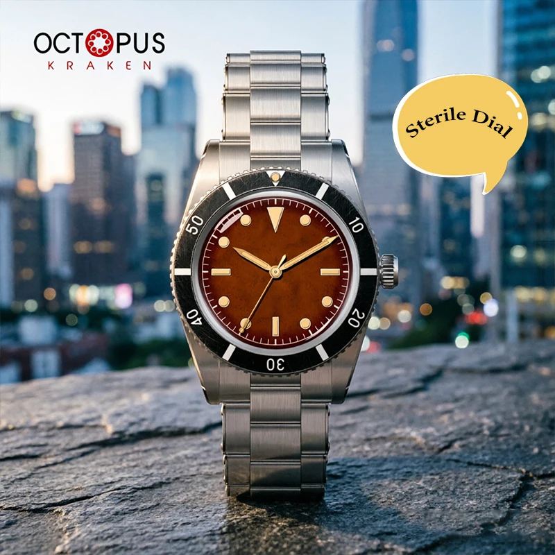 Octopus Kraken Watch Retro Sterile PT5004 Automatic Movement Stainless Steel Aluminum Bezel Lume Mechancial Wristwatch For Men
Octopus Kraken Watch Retro Sterile PT5004 Automatic Movement Stainless Steel Aluminum Bezel Lume Mechancial Wristwatch For Men