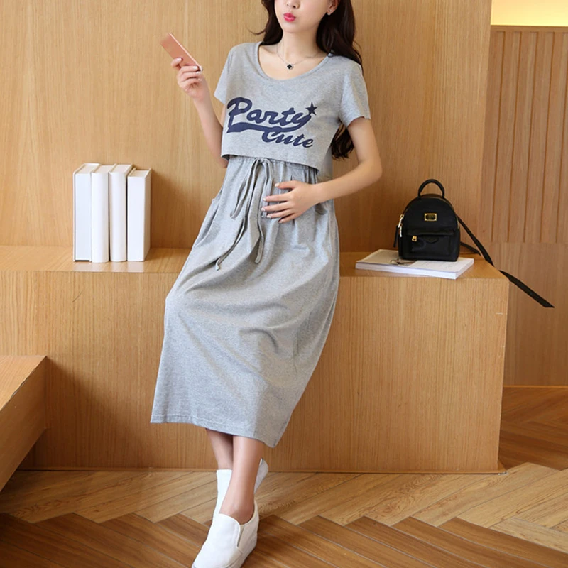 Maternity Breastfeeding Dress Summer Print Comfortable Breastfeeding Short Sleeve Dress Women Elegant Nursing Maternity Clothes
Maternity Breastfeeding Dress Summer Print Comfortable Breastfeeding Short Sleeve Dress Women Elegant Nursing Maternity Clothes