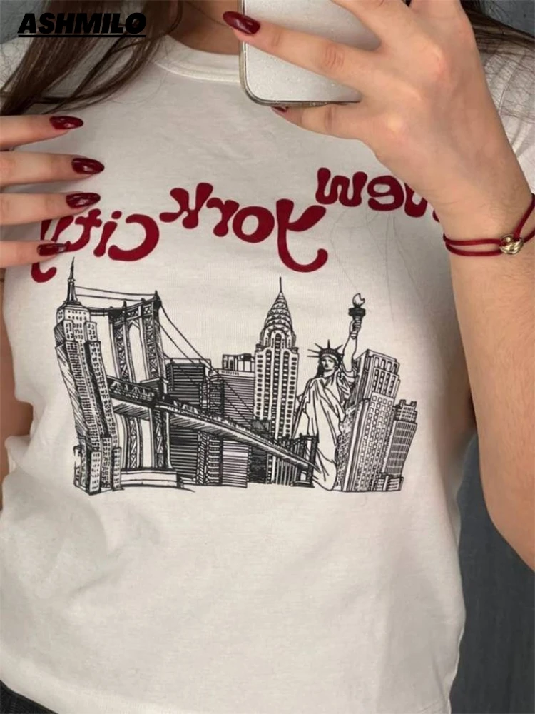 New York City T Shirts Fashion Women Crop Top Harajuku Streetwear Outfits Summer Sexy Party Femme Y2k Women Clothes
New York City T Shirts Fashion Women Crop Top Harajuku Streetwear Outfits Summer Sexy Party Femme Y2k Women Clothes