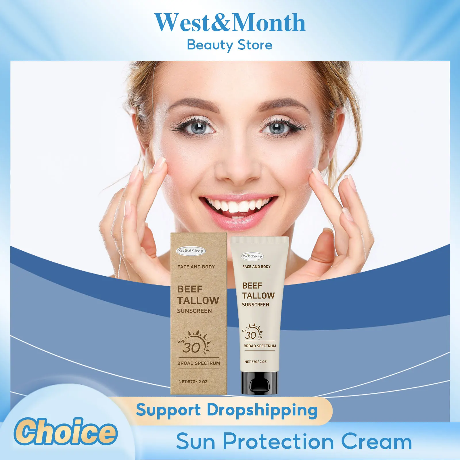 Tallow SPF30 Sunscreen Defense UV Rays Broad Spectrum Protection Prevent Sunburn Summer Outdoor Waterproof Anti Sunlight Cream
Tallow SPF30 Sunscreen Defense UV Rays Broad Spectrum Protection Prevent Sunburn Summer Outdoor Waterproof Anti Sunlight Cream