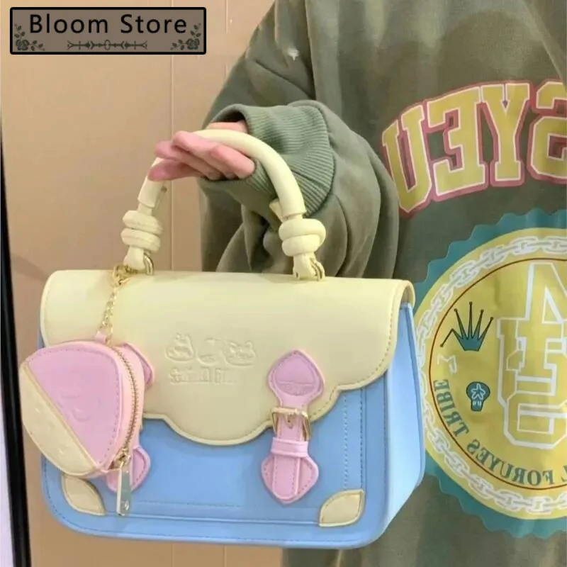 Sweet Cute Color Block Handbag Women JK Academy Style Square Leather Shoulder Ladies Fashion Minimalist Kawaii Messenger Bag
Sweet Cute Color Block Handbag Women JK Academy Style Square Leather Shoulder Ladies Fashion Minimalist Kawaii Messenger Bag