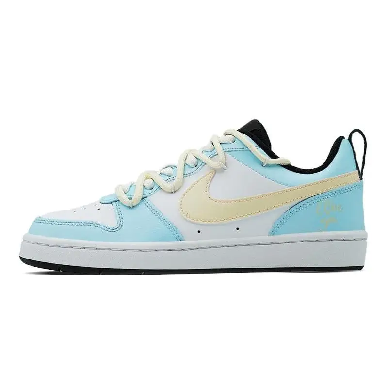 【Customize】Nike Court Borough Skateboarding Shoes Women's Low-top Blue/white/beige Sneakers shoes BQ5448-115
【Customize】Nike Court Borough Skateboarding Shoes Women's Low-top Blue/white/beige Sneakers shoes BQ5448-115