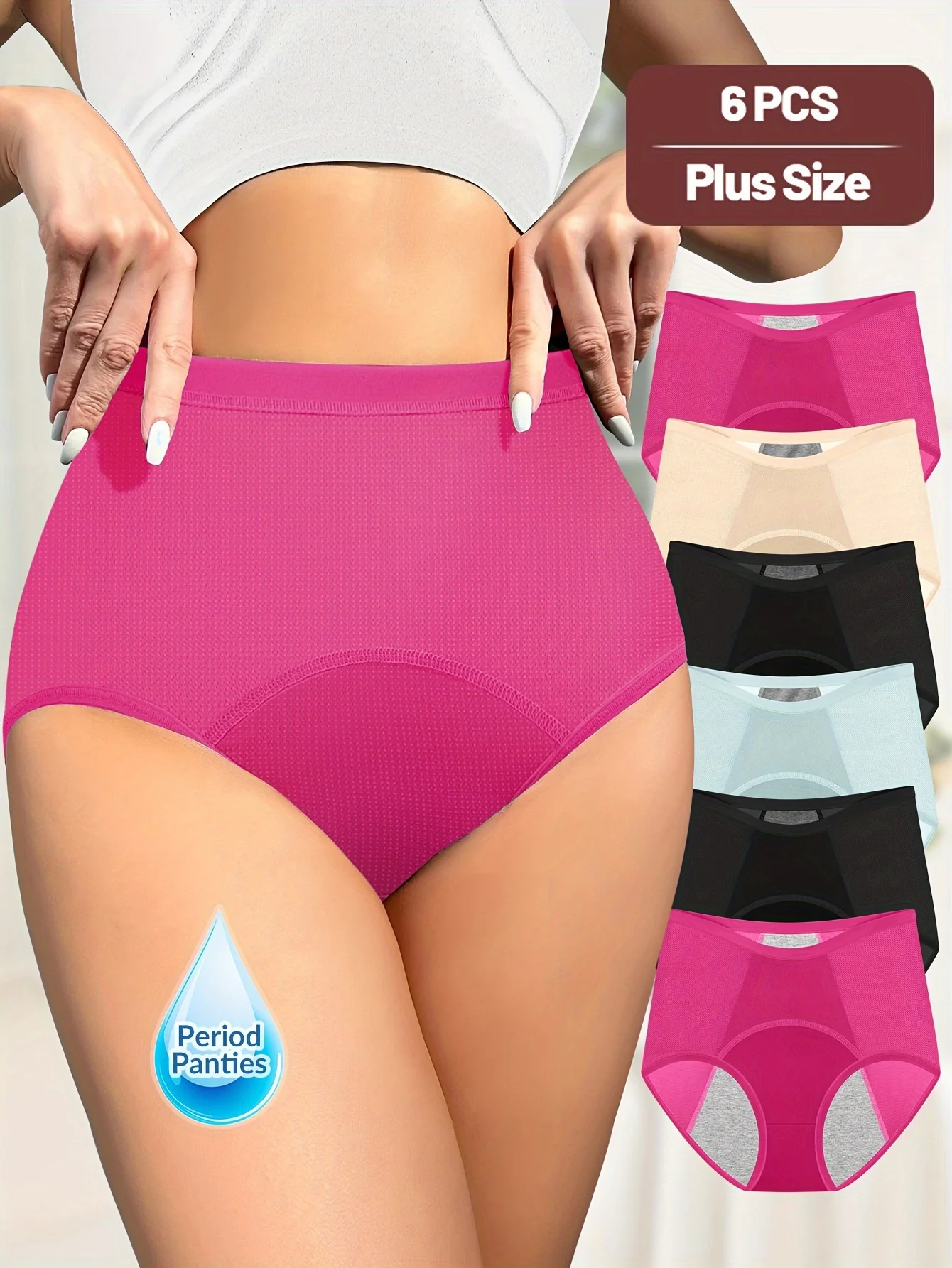Set of 6 Large Size Leakproof Reusable Period Panty Large Size Women's Panties Quick Dry 3 Layers Period Panties for Female
Set of 6 Large Size Leakproof Reusable Period Panty Large Size Women's Panties Quick Dry 3 Layers Period Panties for Female