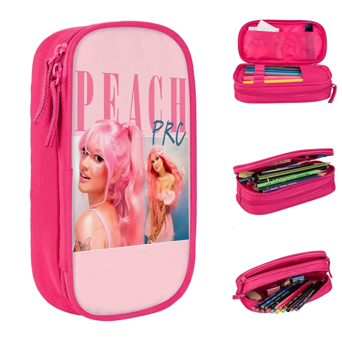 Lovely Peach Karol G Pencil Case Music Pencilcases Pen Holder for Student Large Storage Bags School Supplies Gifts Stationery
Lovely Peach Karol G Pencil Case Music Pencilcases Pen Holder for Student Large Storage Bags School Supplies Gifts Stationery