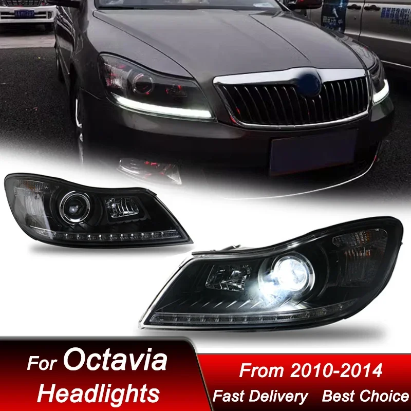 Поп-автомобильные светодиодные фары для Skoda Octavia 2010-2014, новый стиль, полностью светодиодные автомобильные фары в сборе, обновление, аксессуары для линз проектора
Поп-автомобильные светодиодные фары для Skoda Octavia 2010-2014, новый стиль, полностью светодиодные автомобильные фары в сборе, обновление, аксессуары для линз проектора