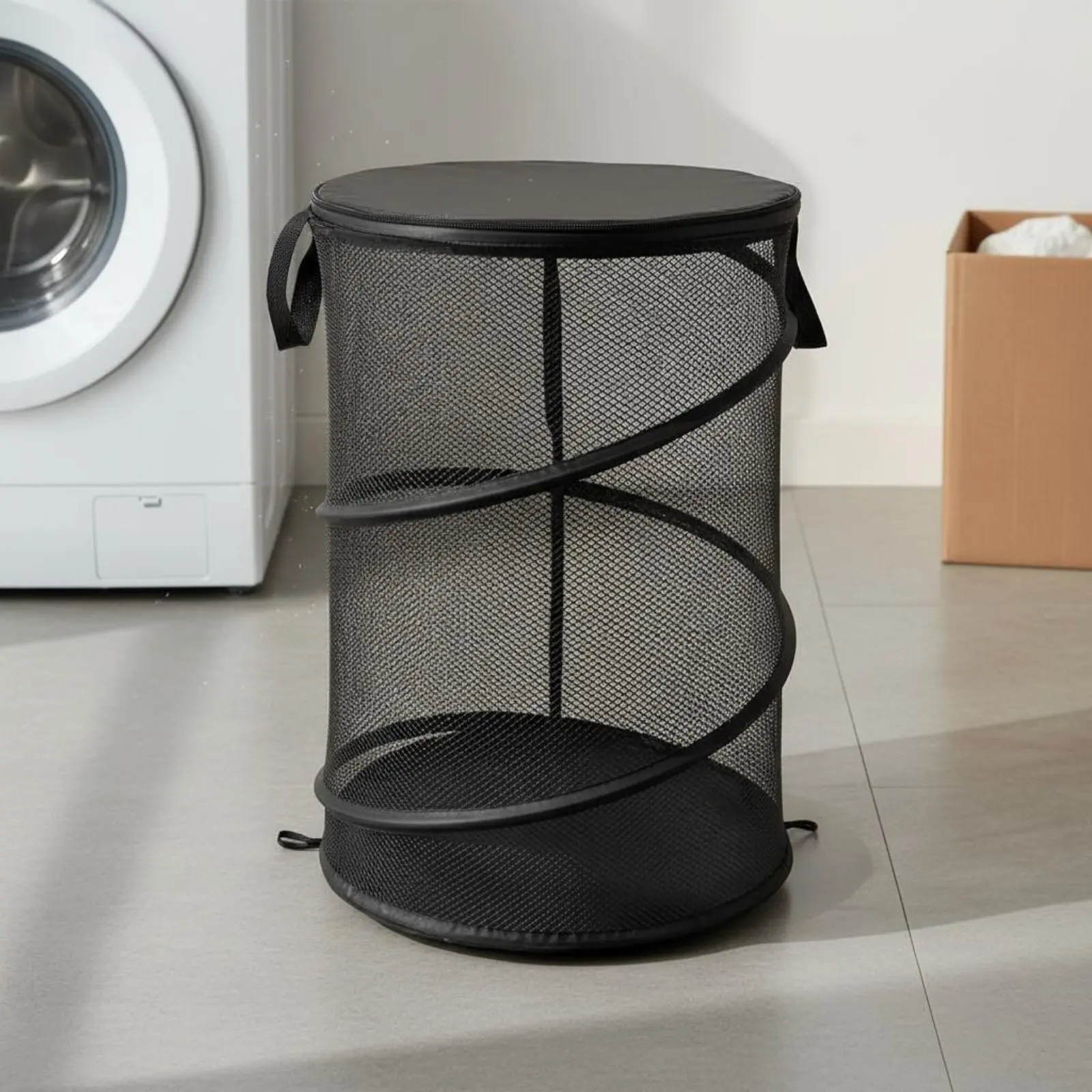 Foldable Laundry Hamper with Lid Lightweight Expandable Mesh Laundry Container Foldable Mesh Clothes Container Portable
Foldable Laundry Hamper with Lid Lightweight Expandable Mesh Laundry Container Foldable Mesh Clothes Container Portable