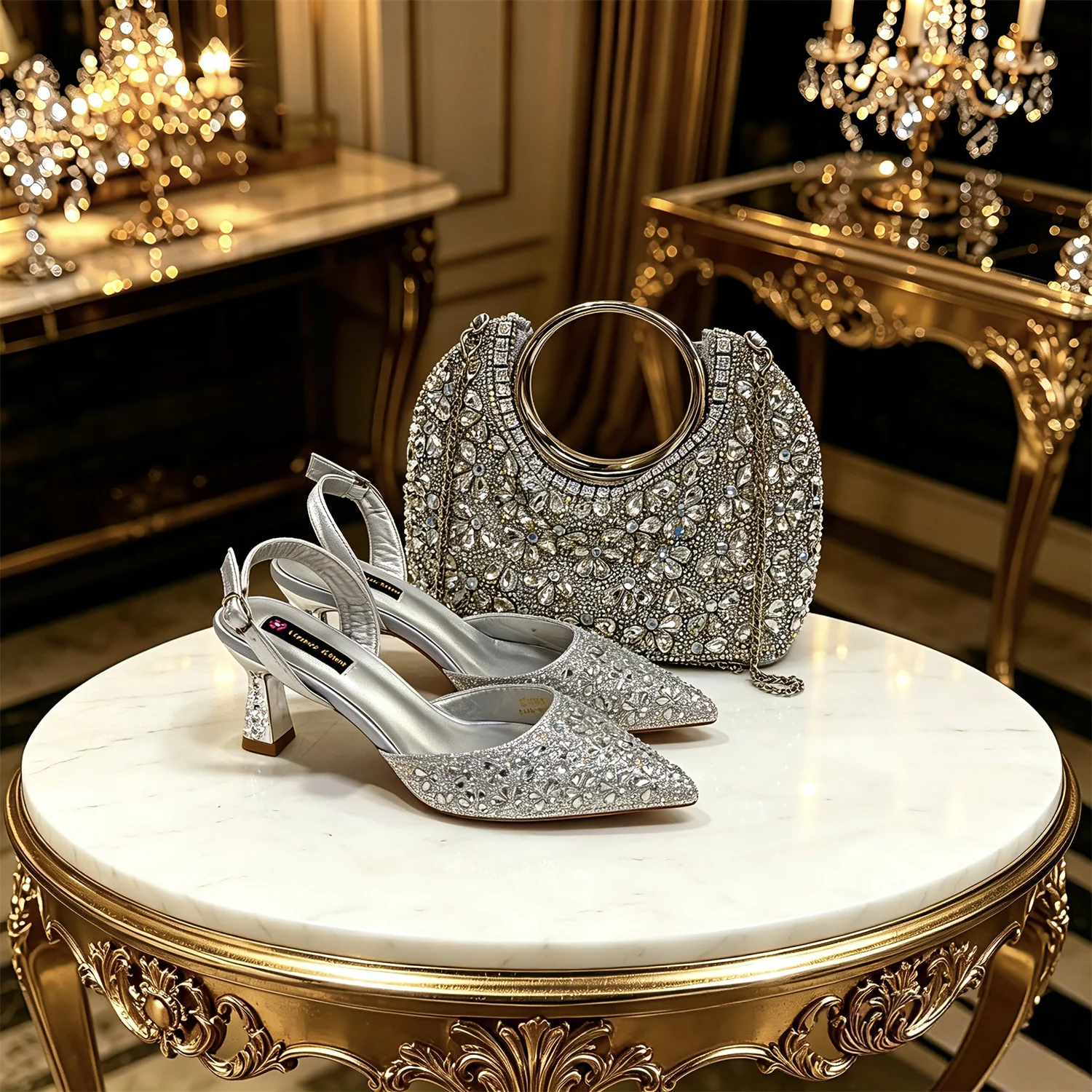 Italian Design Elegant Evening Shoes And Bag African Crystal Comfortable Shoes And Capacity Bag Commuter Women's Shoes
Italian Design Elegant Evening Shoes And Bag African Crystal Comfortable Shoes And Capacity Bag Commuter Women's Shoes