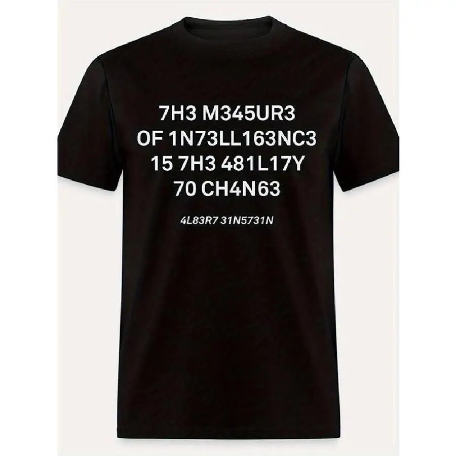 Women's Funny Science T-Shirt "Measure of Intelligence" Leet Speak Quote Adaptability Tee STEM Gift Top
Women's Funny Science T-Shirt "Measure of Intelligence" Leet Speak Quote Adaptability Tee STEM Gift Top