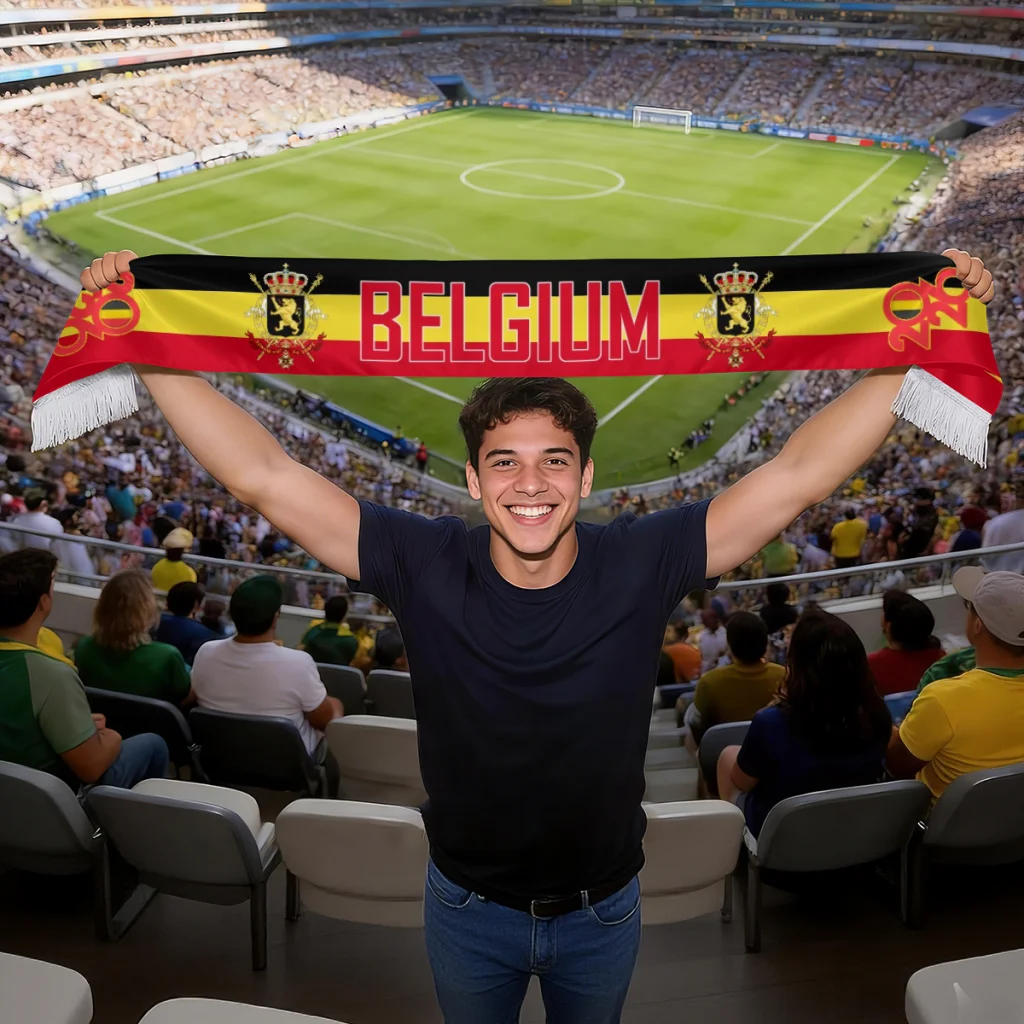 2026 belgium Flag Soccer Fans Scarf Top Print Sports Gift For National Day Independence Day Polyester Double Side
2026 belgium Flag Soccer Fans Scarf Top Print Sports Gift For National Day Independence Day Polyester Double Side