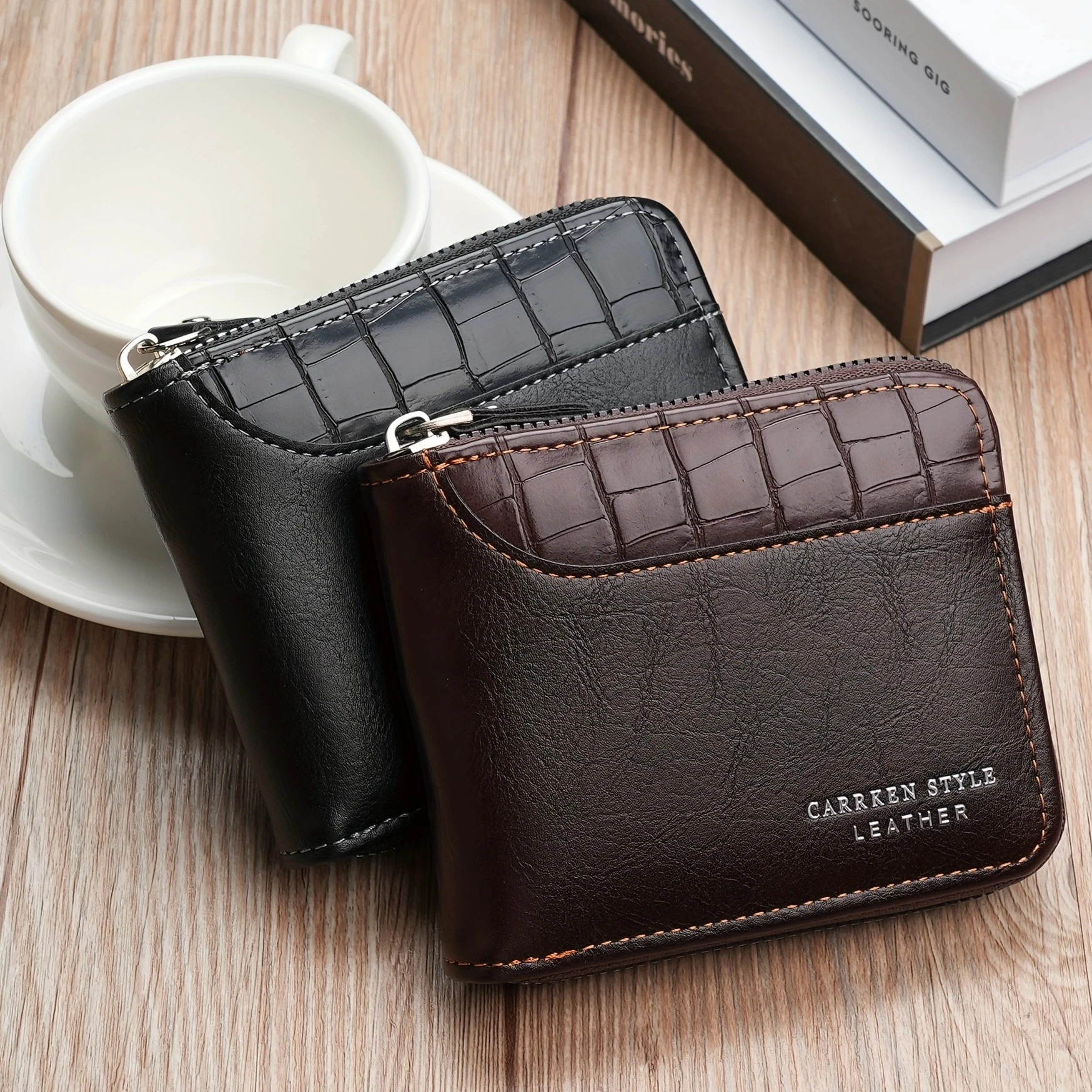 Multifunctional Large Capacity Card Holder with Crocodile Pattern Zipper Closure and Stitching Men Fashion Wallet Trifold Purse
Multifunctional Large Capacity Card Holder with Crocodile Pattern Zipper Closure and Stitching Men Fashion Wallet Trifold Purse