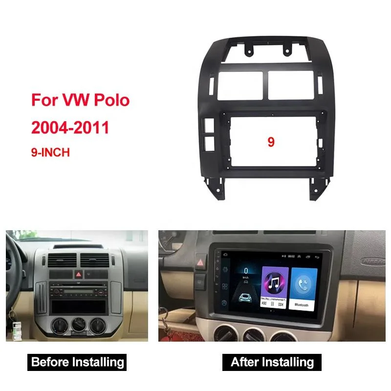 Car Audio 9" Big Screen Dash Fascia Panel Frame Kit Adapter For Volkswagen Polo 2004-2011 Radio Dash Frame
Car Audio 9" Big Screen Dash Fascia Panel Frame Kit Adapter For Volkswagen Polo 2004-2011 Radio Dash Frame