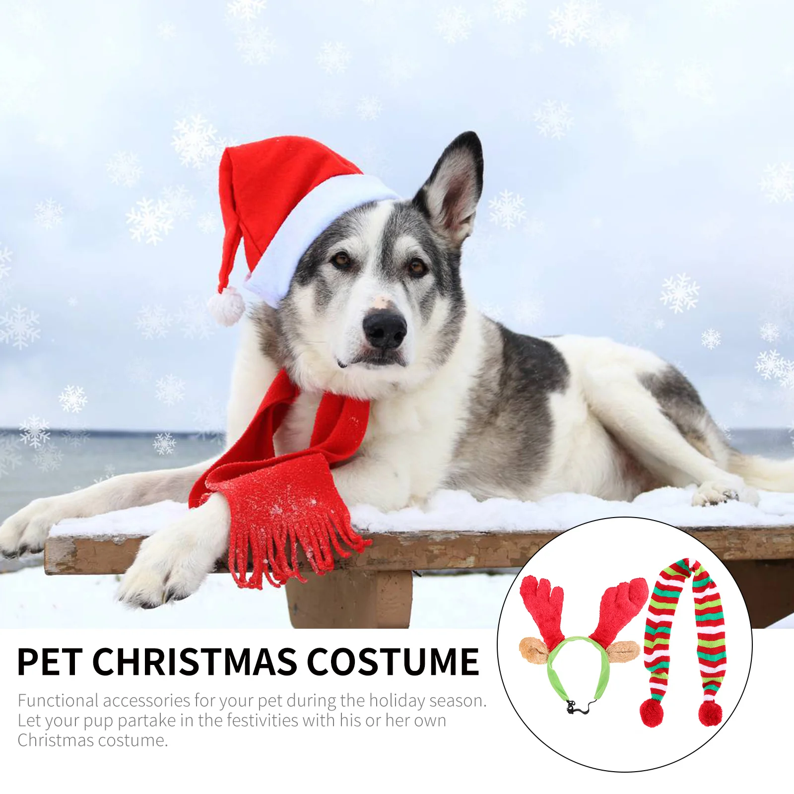 1Set Dog Cat Christmas Pet Accessories Scarf Headband Set Thick Polar Fleece Reindeer Antlers Wearable Holiday Costume
1Set Dog Cat Christmas Pet Accessories Scarf Headband Set Thick Polar Fleece Reindeer Antlers Wearable Holiday Costume
