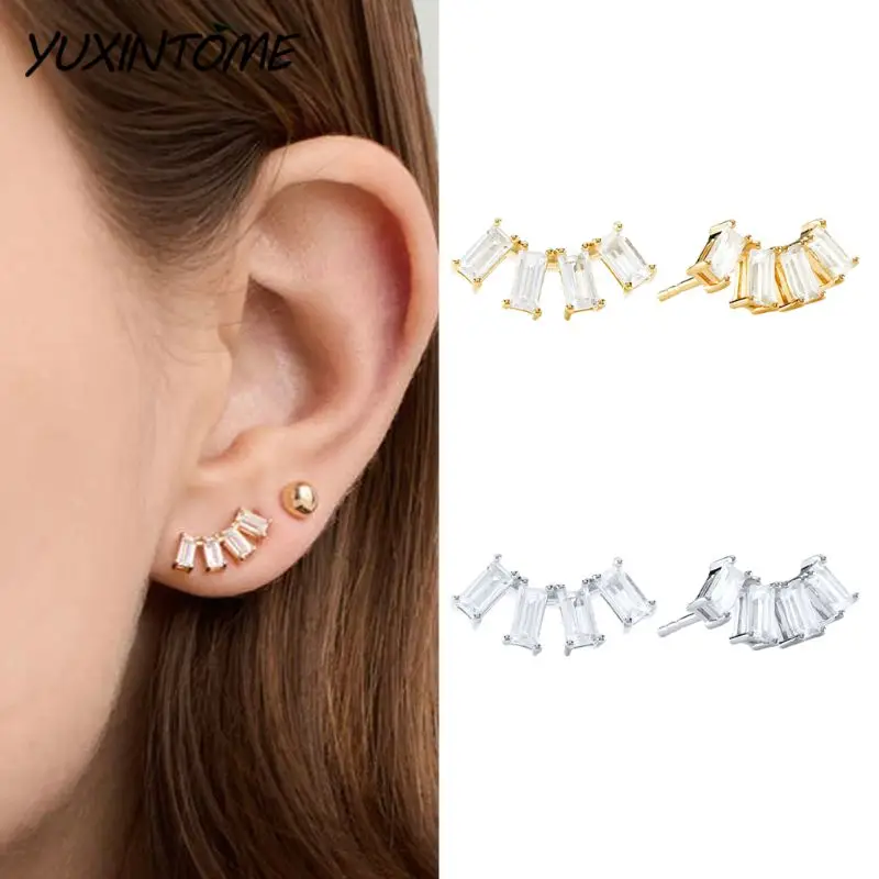 925 Sterling Silver Ear Needle Casual and Elegant Side-by-side Rectangular Zircon Earrings Women Niche Fashion Earrings Jewelry
925 Sterling Silver Ear Needle Casual and Elegant Side-by-side Rectangular Zircon Earrings Women Niche Fashion Earrings Jewelry
