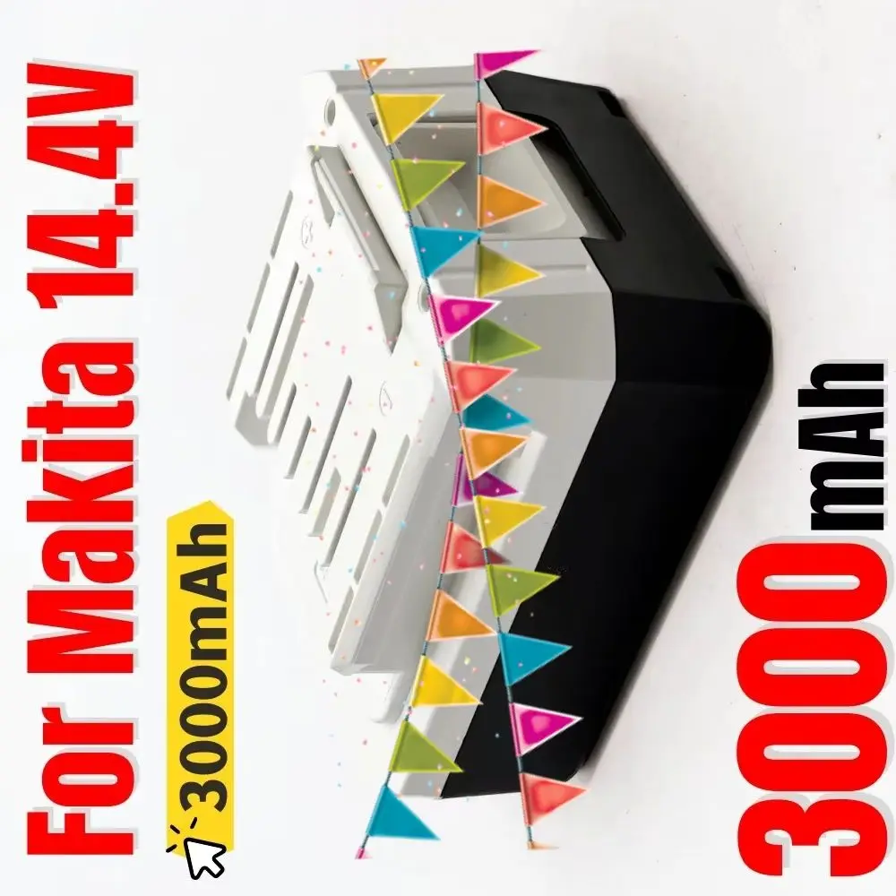For Makita 14.4V Power Tools Battery 3000mAh Li-ion BL1415G BL1413G BL1460G DC18WA UH480D UH520D UM165D UR140D DMR106
For Makita 14.4V Power Tools Battery 3000mAh Li-ion BL1415G BL1413G BL1460G DC18WA UH480D UH520D UM165D UR140D DMR106