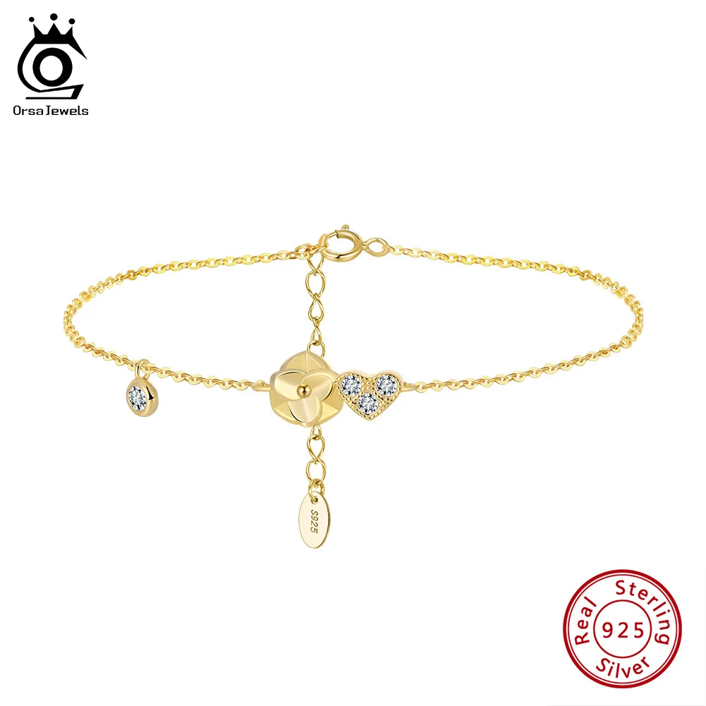 ORSA JEWELS браслет в форме сердца с кубическим цирконием, модный браслет из стерлингового серебра 925 пробы с позолотой, цепочка с фианитом, браслет с цветком, очаровательные ювелирные изделия APB09
ORSA JEWELS браслет в форме сердца с кубическим цирконием, модный браслет из стерлингового серебра 925 пробы с позолотой, цепочка с фианитом, браслет с цветком, очаровательные ювелирные изделия APB09