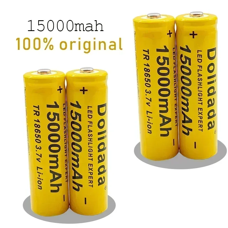 100% New 18650 battery 3.7V 15000mAh rechargeable lithium-ion battery for flashlights, headlights, electronic toy
100% New 18650 battery 3.7V 15000mAh rechargeable lithium-ion battery for flashlights, headlights, electronic toy