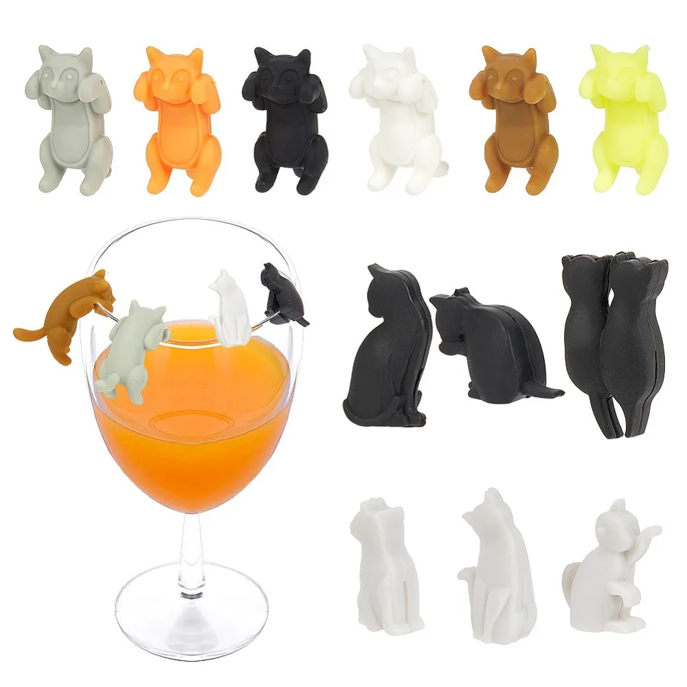 2 Sets 2 Styles Cat Wine Glass Charms Goblet Marker Mixed Color 16~35x13.5~23x7~23mm 1 set/style
2 Sets 2 Styles Cat Wine Glass Charms Goblet Marker Mixed Color 16~35x13.5~23x7~23mm 1 set/style