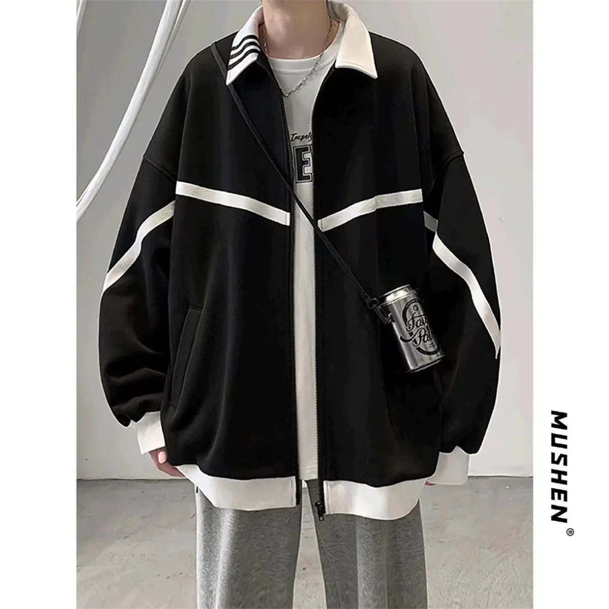 Classic Spring and Autumn Male Vitality Fashion Trends Versatile Simple Solid Color Youthful and Energetic Color Blocked Jacket
Classic Spring and Autumn Male Vitality Fashion Trends Versatile Simple Solid Color Youthful and Energetic Color Blocked Jacket