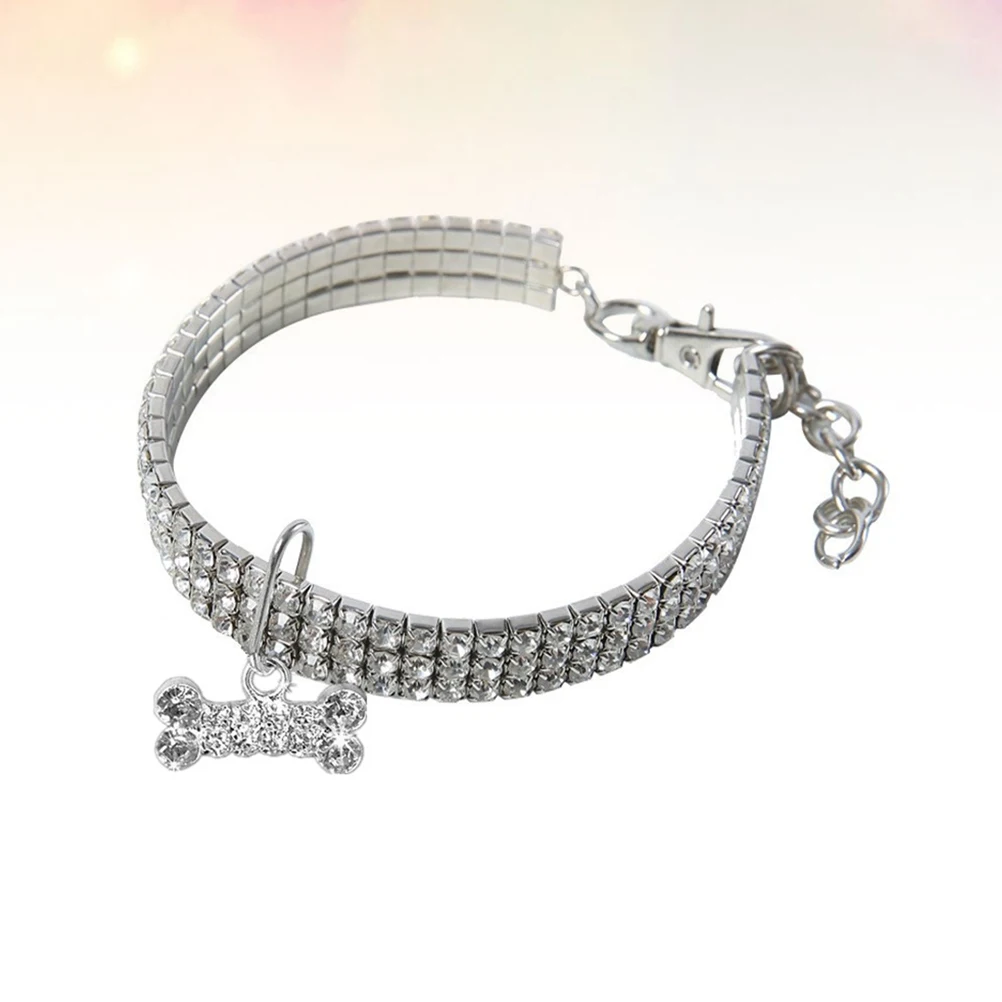 1Pcs Rhinestone Dog Collar Pet Neckchain Elastic Cat Collar Bone Charm White Size M 25cm 5cm Unique Stylish Comfortable for Dogs
1Pcs Rhinestone Dog Collar Pet Neckchain Elastic Cat Collar Bone Charm White Size M 25cm 5cm Unique Stylish Comfortable for Dogs