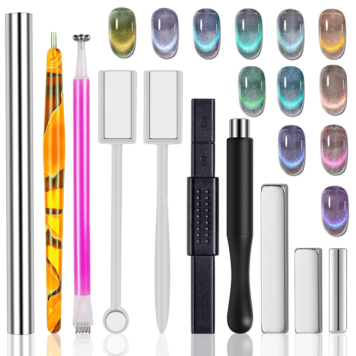 10 Cat Eye Magnets for Nail Art - Gradient Ombre Design Tools
10 Cat Eye Magnets for Nail Art - Gradient Ombre Design Tools