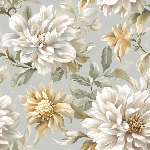 Floral Peel and Stick Wallpaper Removable Contact Paper Modern White Yellow Flower Self Adhesive Wallpaper for Bedroom Bathroom