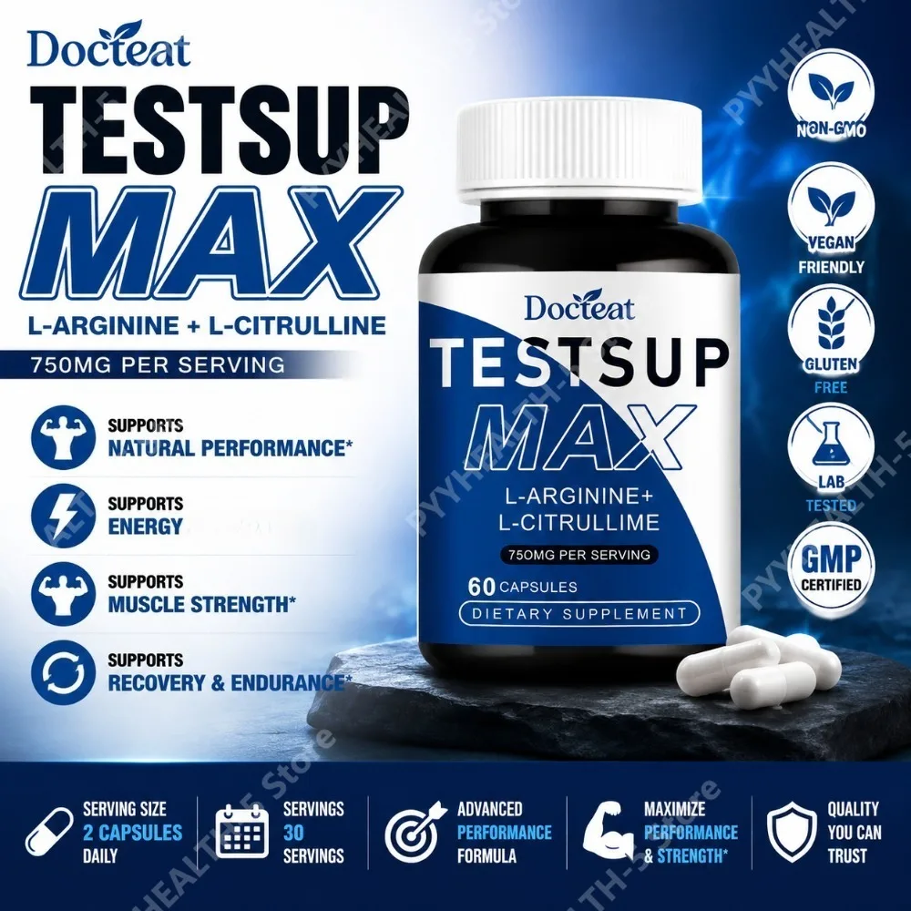 Docteat L-Arginine & L-Citrulline Capsules 60 CT, Daily Vitality Support, Easy-to-Take with Magnesium Stearate
Docteat L-Arginine & L-Citrulline Capsules 60 CT, Daily Vitality Support, Easy-to-Take with Magnesium Stearate