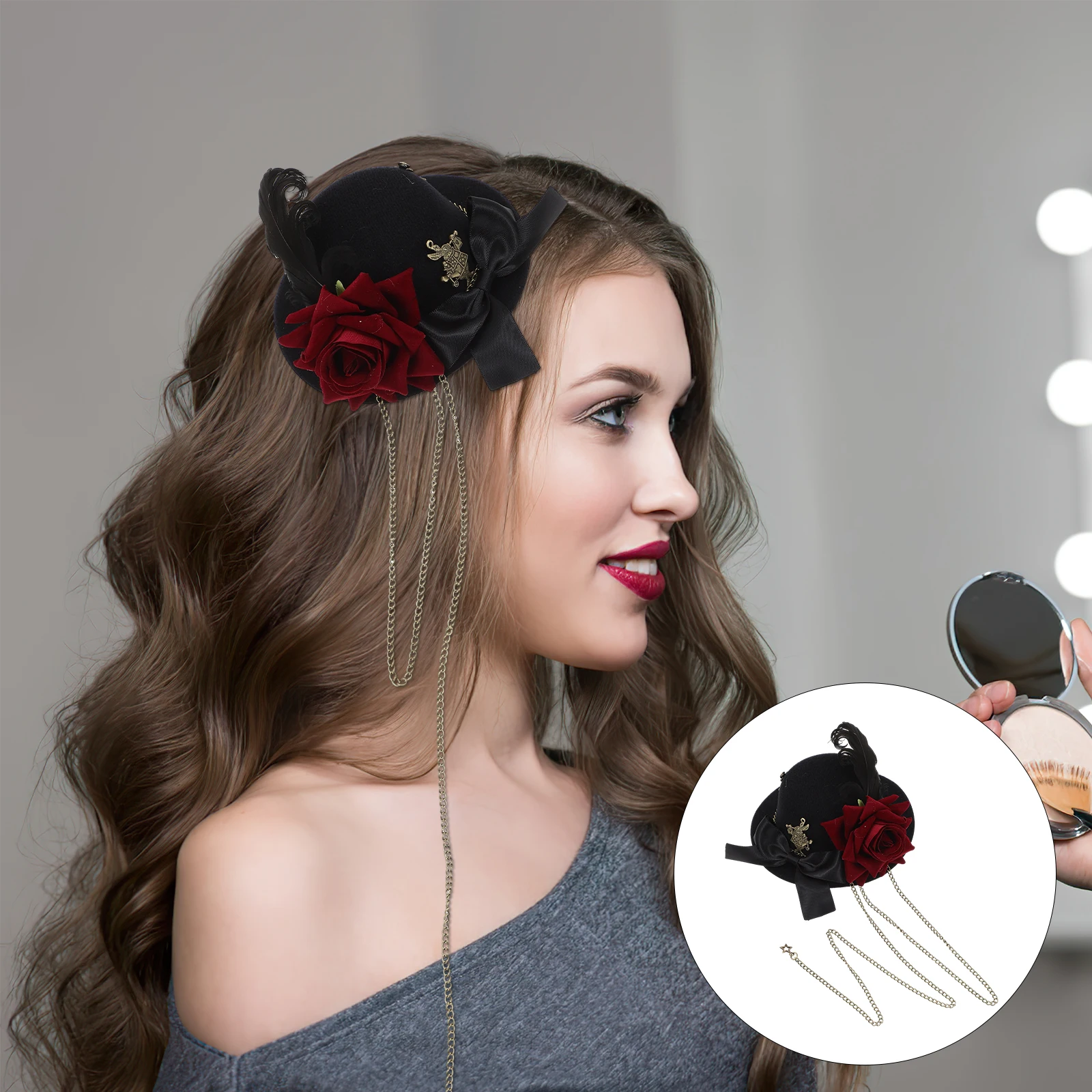 Retro Hair Accessories Black Fascinators Hat for Women Lightweight Comfortable Tea Party Church Occasions
Retro Hair Accessories Black Fascinators Hat for Women Lightweight Comfortable Tea Party Church Occasions