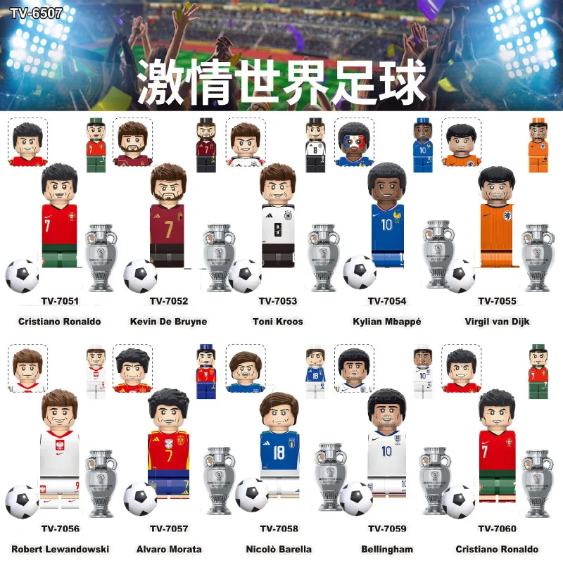 New TV6501-TV6507 Football Star Assembled Building Blocks Children's Toys Christmas Gift
New TV6501-TV6507 Football Star Assembled Building Blocks Children's Toys Christmas Gift