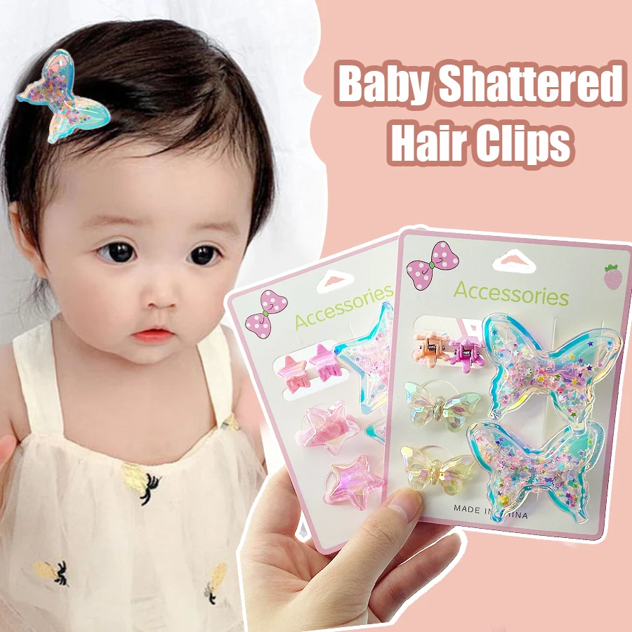 4pcs/set children quicksand butterfly hair clips cute star hair card girls broken hair clips side clip girls sweet and cute
4pcs/set children quicksand butterfly hair clips cute star hair card girls broken hair clips side clip girls sweet and cute