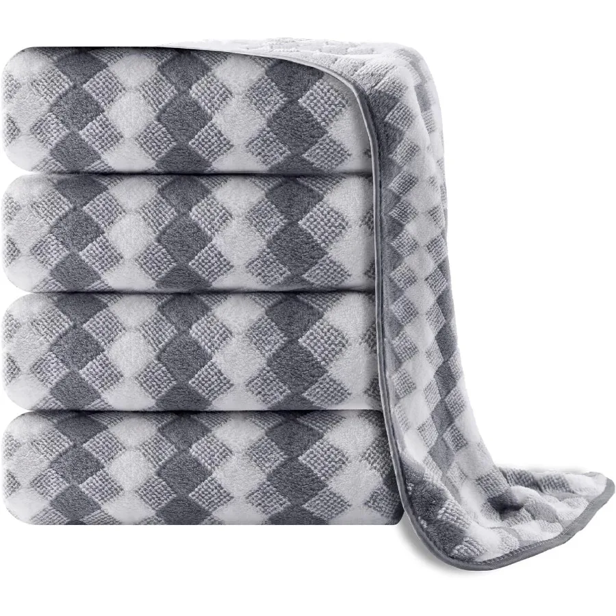 Extra large 35X70in light gray bath towels for adults 600 GSM quick dry thick microfiber bath sheets with diamond pattern super
Extra large 35X70in light gray bath towels for adults 600 GSM quick dry thick microfiber bath sheets with diamond pattern super