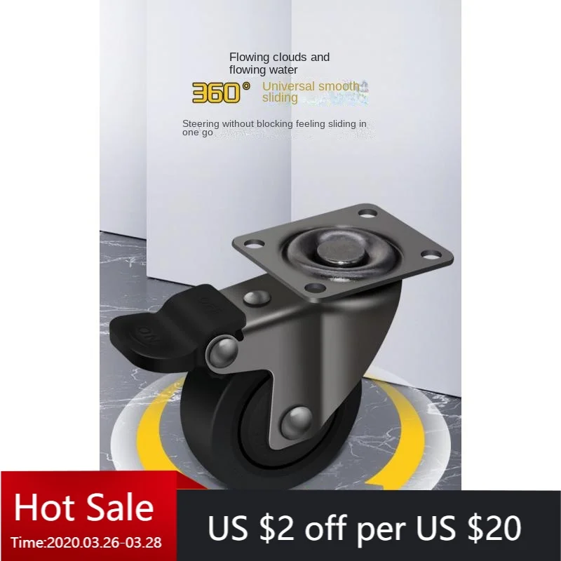 4pcs Universal Swivel Casters with Brake - Silent Rubber Wheels for Furniture, 2/2.5/3 inch Load-Bearing Mobile Rollers
4pcs Universal Swivel Casters with Brake - Silent Rubber Wheels for Furniture, 2/2.5/3 inch Load-Bearing Mobile Rollers