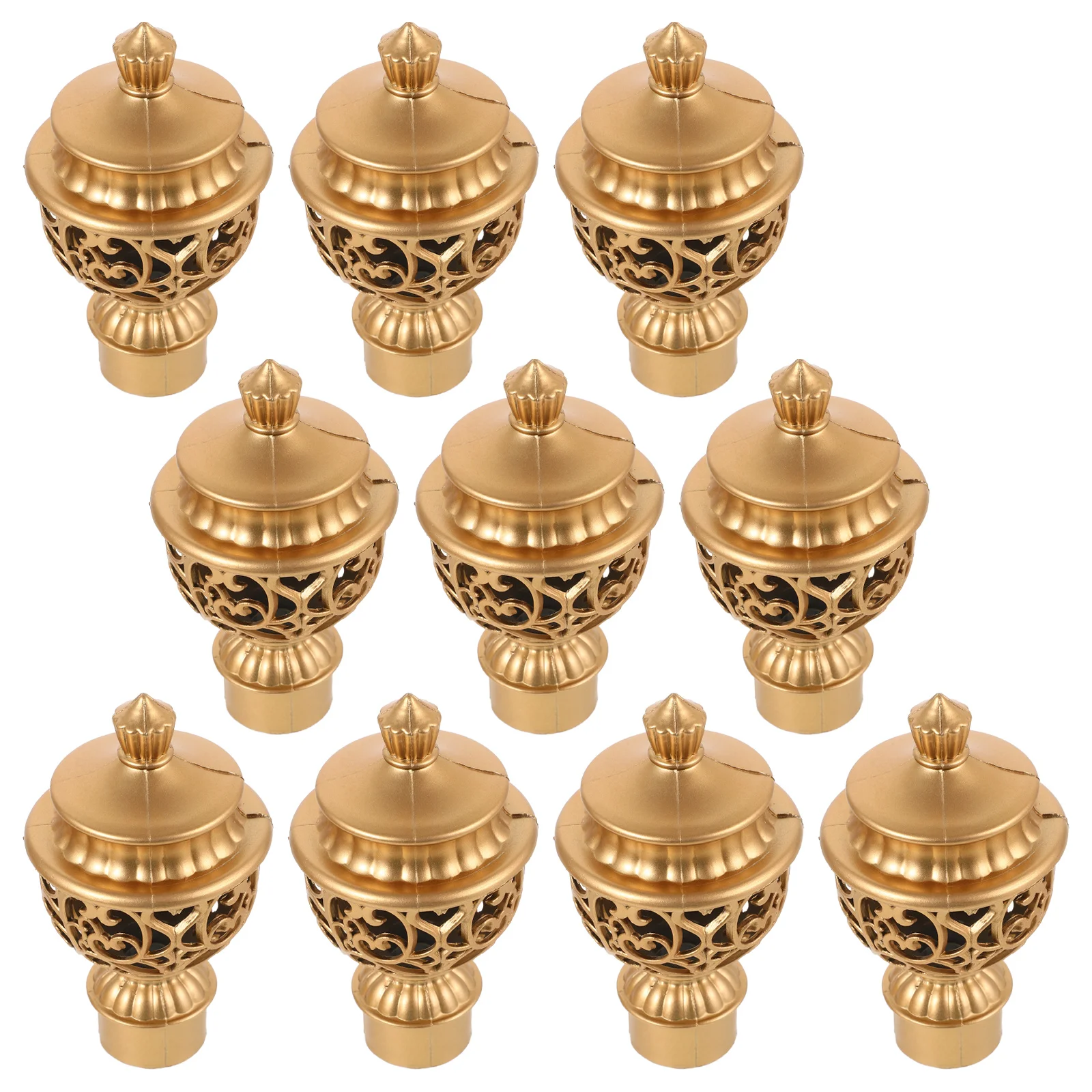10 Pcs Curtain Rod Accessories Decorative Finials Head Plug Double Window Pole End Aluminum
10 Pcs Curtain Rod Accessories Decorative Finials Head Plug Double Window Pole End Aluminum