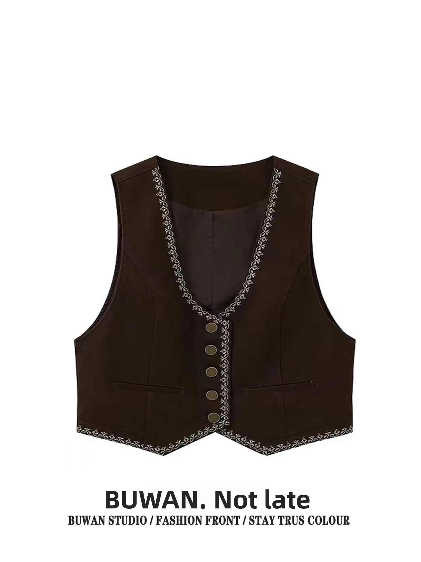 Retro Coffee Color Heavy Embroidery V-neck Women's Short Jacket Spring Summer New Style Outerwear High-End Sensation Slim Fit...
Retro Coffee Color Heavy Embroidery V-neck Women's Short Jacket Spring Summer New Style Outerwear High-End Sensation Slim Fit...