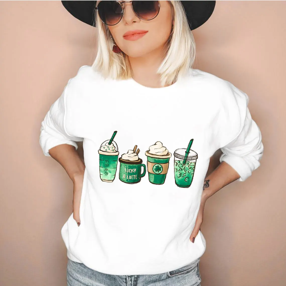 St Patricks Day Coffee 100%Cotton Women's Sweatshirt Unisex Funny Spring Casual Long Sleeve Top Lucky Sweatshirt Dropship
St Patricks Day Coffee 100%Cotton Women's Sweatshirt Unisex Funny Spring Casual Long Sleeve Top Lucky Sweatshirt Dropship